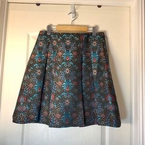 Tristan Patterned Skirt Size 8 Made‎ in Canada Woven Black Multicolor Structured